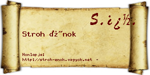 Stroh Énok névjegykártya